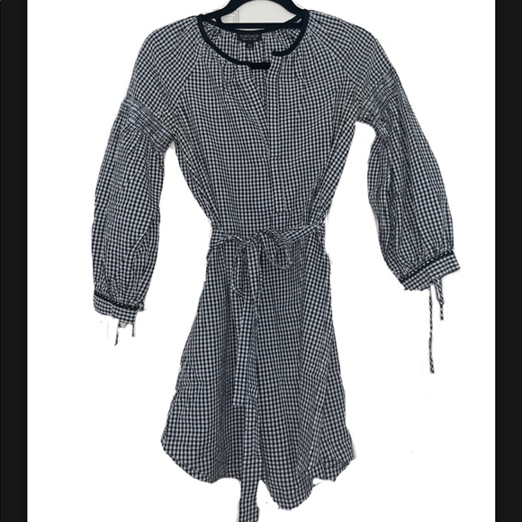 Topshop Gingham Cotton Long Sleeve dress - Picture 1 of 2